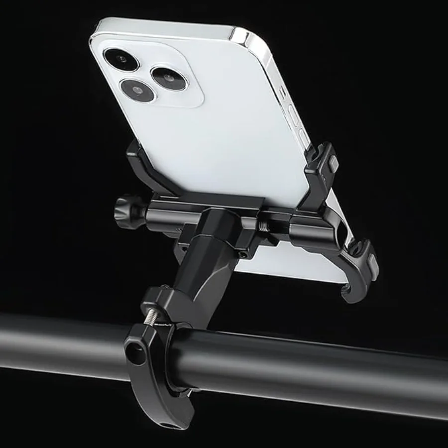 

360 Adjustable Bike Phone Holder for Universal Motorcycle Use with AntiSlip Silicone Grips Secure Fit for iPhone and Android Ph