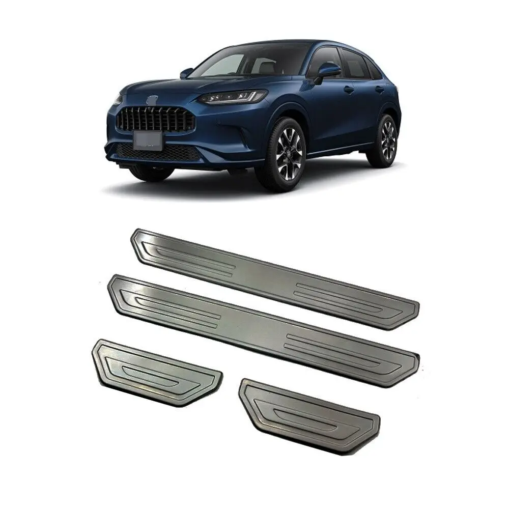 

4PCS Stainless Steel Outside Door Scuff Plate For Honda HR-V HRV 2023+ Black
