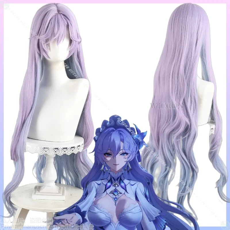 

【Космическое платье】 Cantarella Аниме Игра Wuthering Waves Косплей Костюм Фиолетовый Синий Градиент Длинные Парики Хэллоуин Рождественская вечеринка