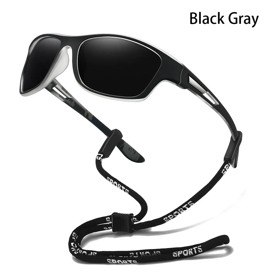 Tarnfarben-Sonnenbrille mit Kette, Vintage-Stil für Angeln, Autofahren, Sport und Freizeit, Unisex-Laufbrille, Bergsteiger-Sportbrille – Detail 3