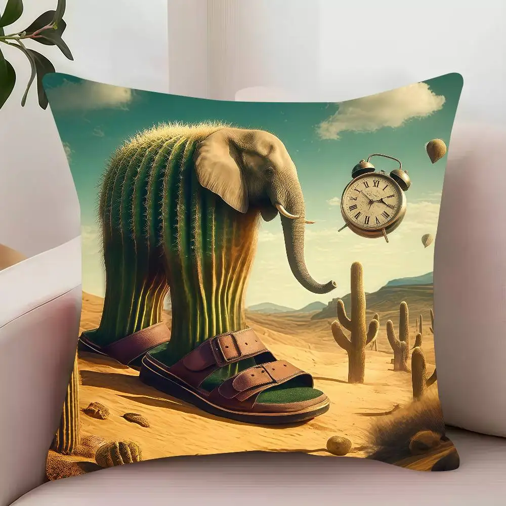 Tungs Tung Sahur Tralalero Tralala Funny Pillow Case Decor Protective Covers Comfortable Soft For Sofa Living Room Home Office 4