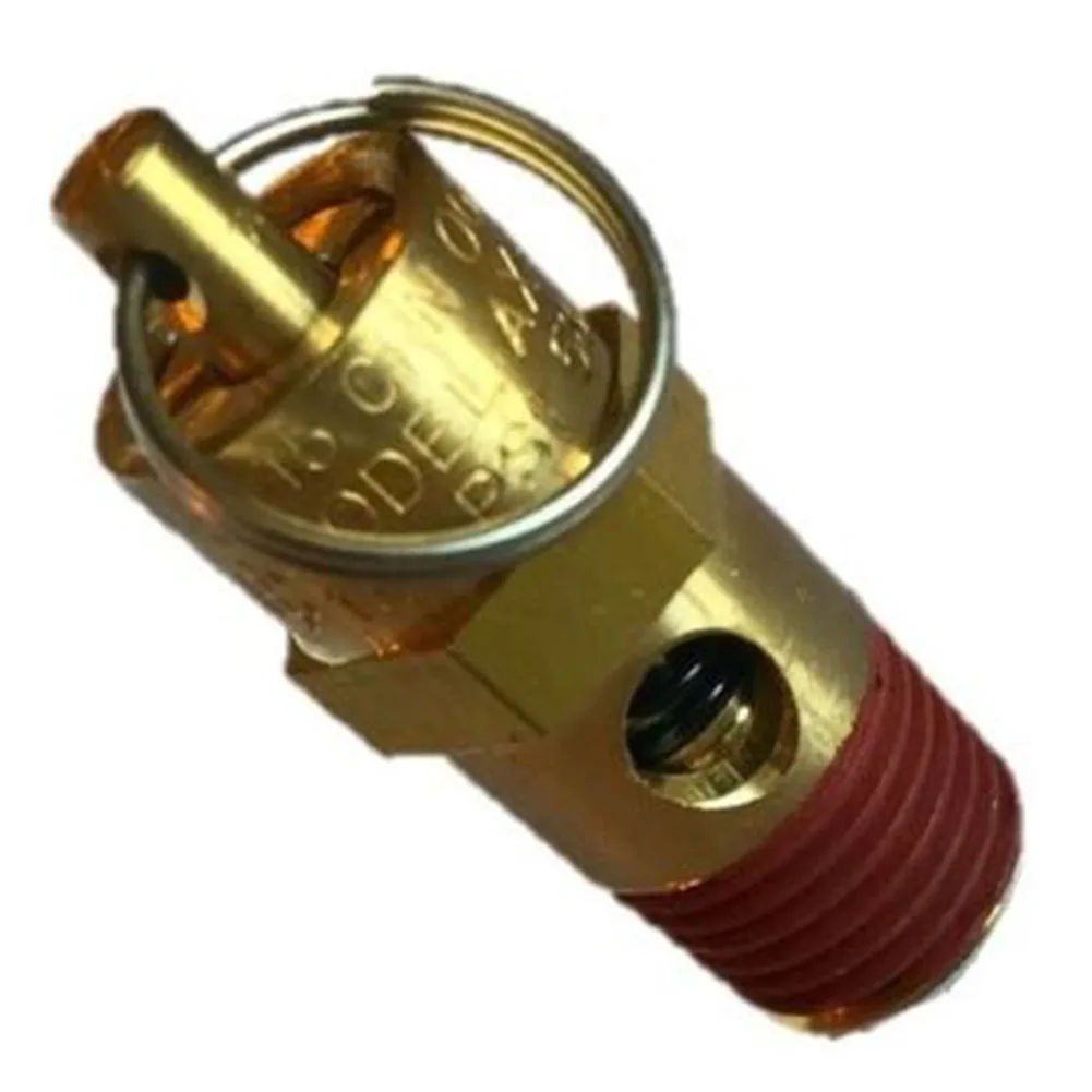 Air Compressor Safety Relief Valve 1/4inch Male NPT Threaded 125PSI Inlet Connection Pneumatic Safety Relief Pressure Valve