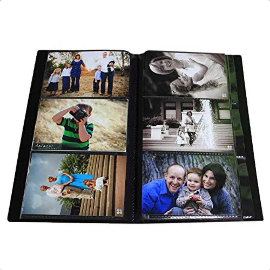 

Photo Album 4x6 Holds 300 Photos Art Portfolio with Protective Poly Case Space Saver