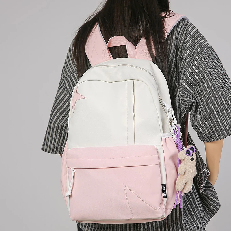 

2025 Fashion Women's Backpack Daily Travel Multi-pocket Waterproof Woman Man Travel Bag Schoolbag for Teenage Laptop Knapsack