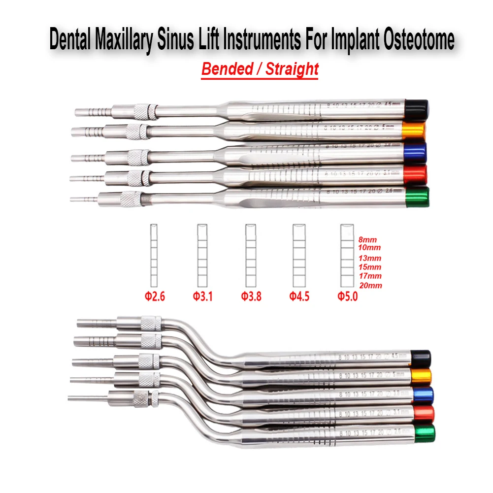 1Pc Maxillary Sinus Lift Tools Extraction Tool Dental Implant Osteotome Instruments Dental Tooth Concavo Convex Dentist Tool New