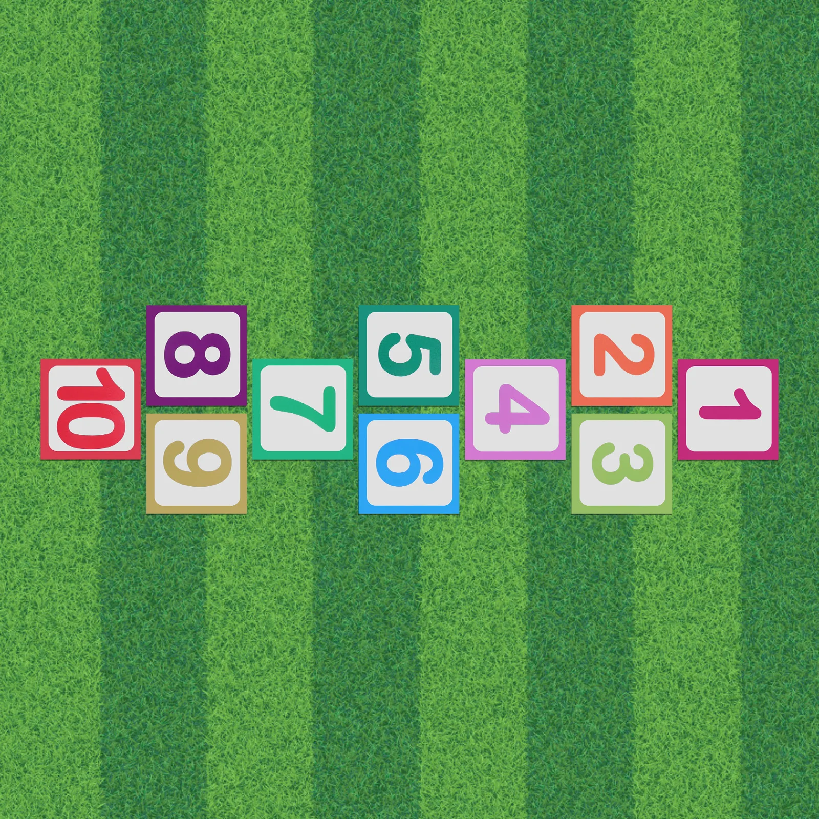 

10pcs Number Game Stickers For Kids Anti-Slip Self-Adhesive Hopscotch Decals Creative Playroom Classroom Home Bedroom Diy Wall