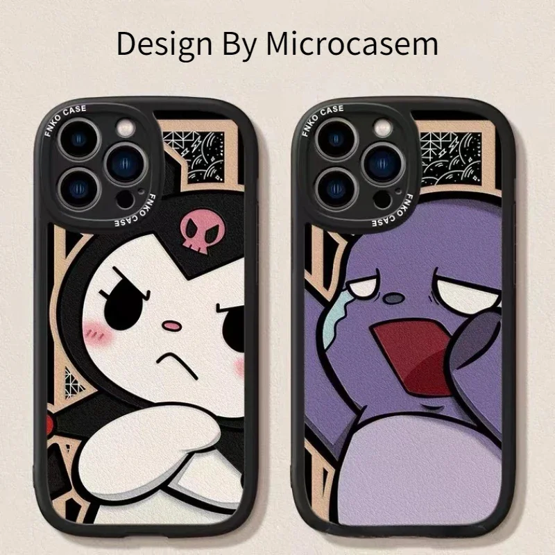 Kawaii Kuromi Y2k Kawaii silikonowe miękkie etui na telefon IPhone 14 13 12 11 Pro Max X XS MAX 7 8 Plus ochronne pokrowce odporne na wstrząsy