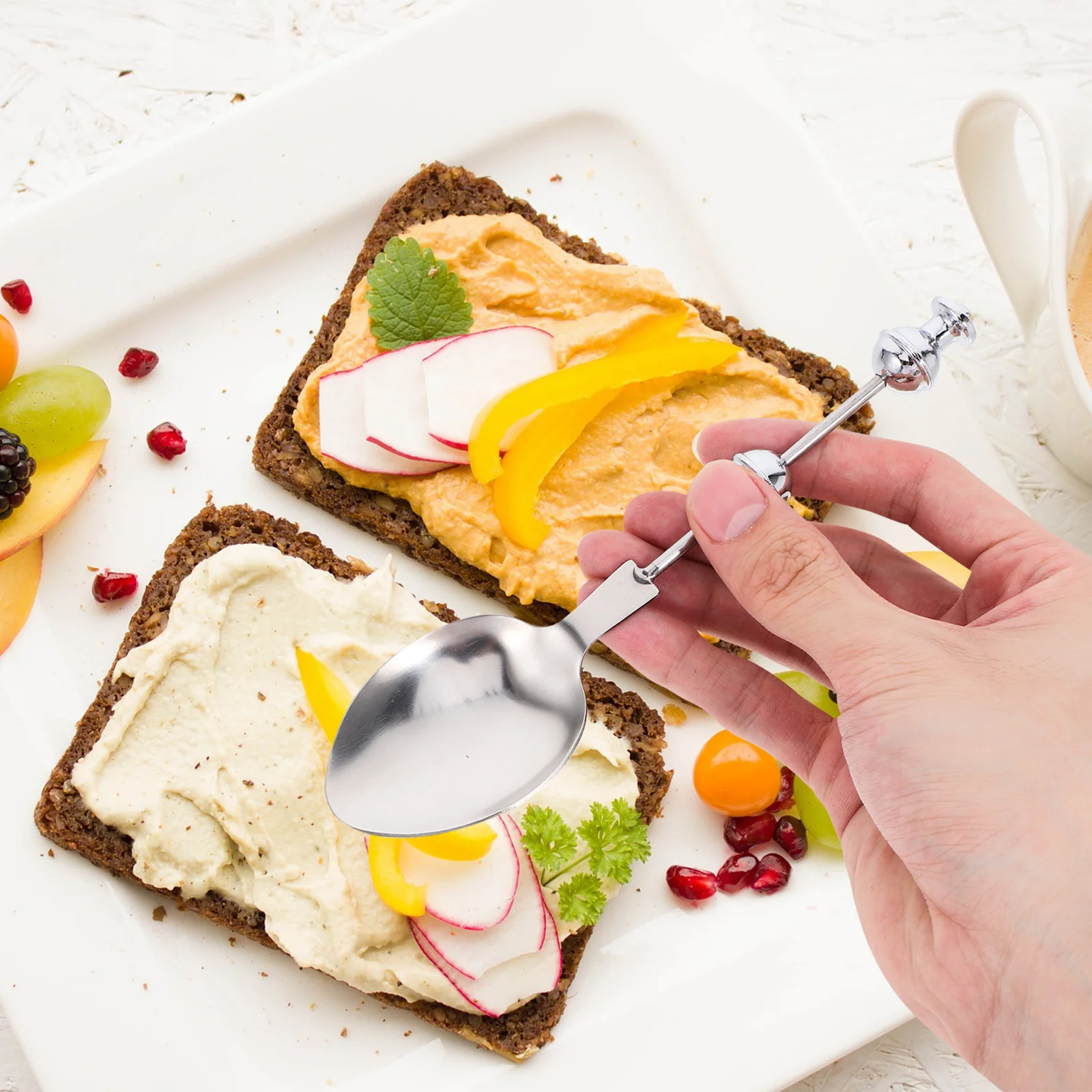 

Beadable Spoon Stainless Steel Diy Sugar Spoon For Tea Coffee Dessert Stirring Mixing Craft Kitchen Utensil Household