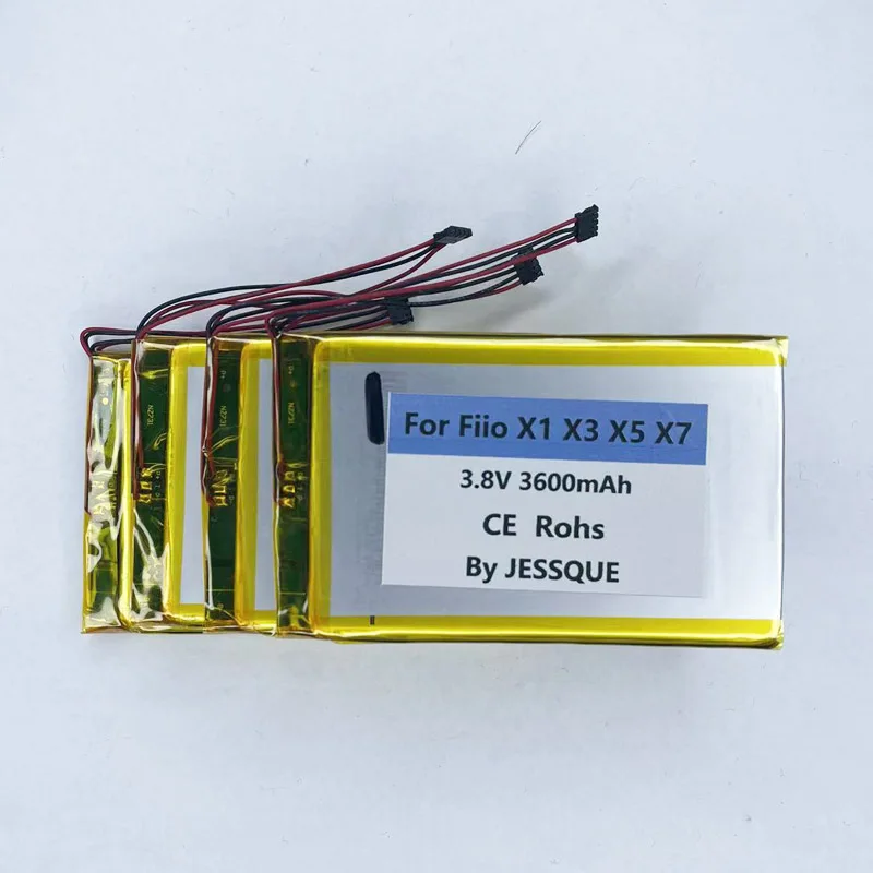 100PCS/Lot Brand New 3600mAh Battery For FIIO X1 X5 X3 X7 II III 2 3era Speaker Player Batterie Accumulator Pack AKKU