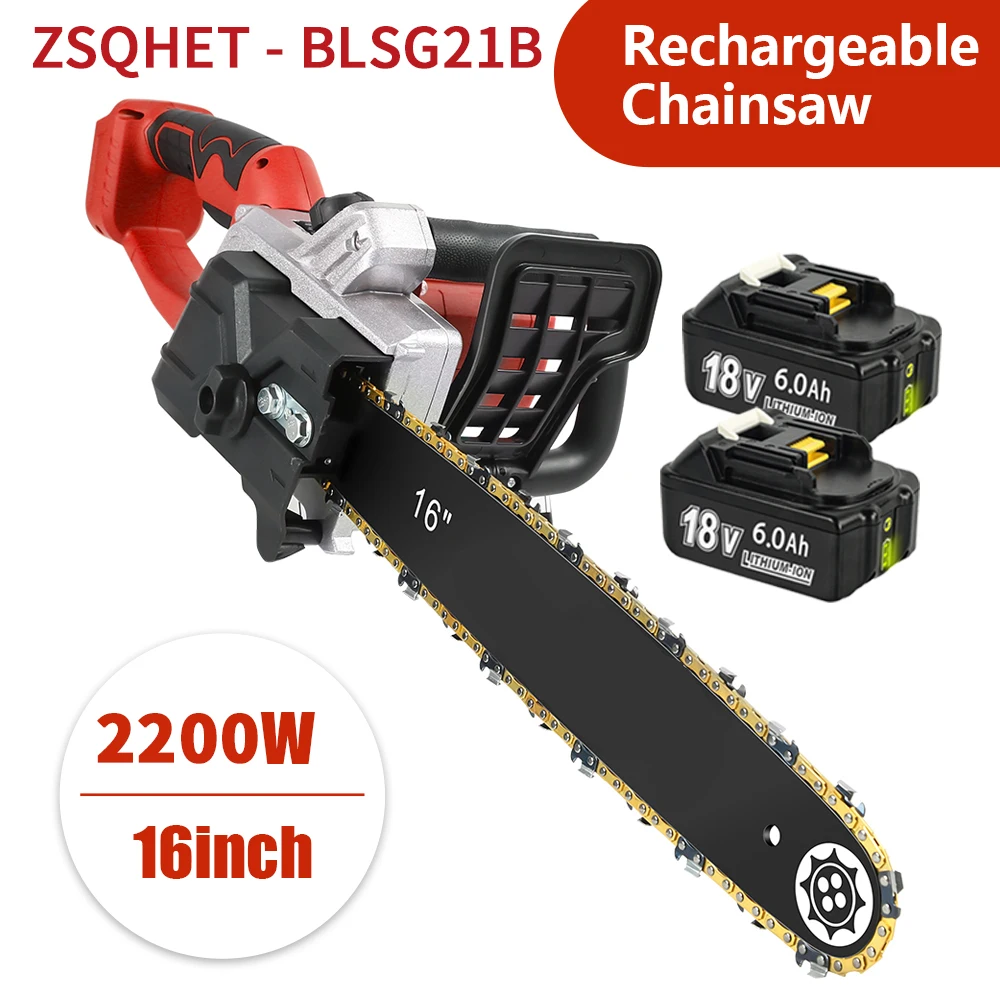 

HY7038B 2200W Electric Saw Chainsaw Wood Cutters Bracket Brushless Motor Lithium Ion Makita 18v Battery Chain Saw Power Tool