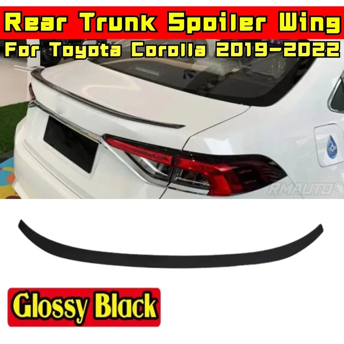 Toyota Corolla 2019 2020 2021 2022 Rear Spoiler Wing Car Accessories ABS Plastic Car Rear Trunk Spoiler Rear Trunk Wing Body Kit