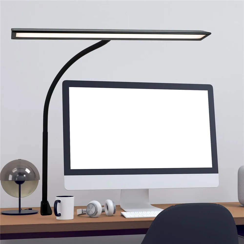 

LED Clip on Desk Lamp Dimmable Flexible Gooseneck Reading Table Light Eye-Caring USB Clamp Books Night Light Study Read Light