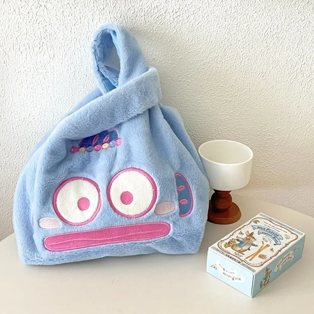 

Cute Big Eyes Plush Handbag Large Capacity Outdoor Portable Storage Bag Autumn Winter Shoulder Bag Cartoon Student Shopping Bags