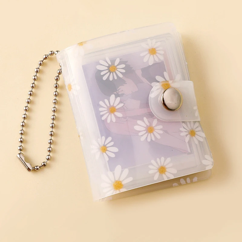 2 Inch 20 Pockets Small Photo Album Mini Photos Collect Book Creative Card Holder With Keychain Instax Card Bag Photocard Holder