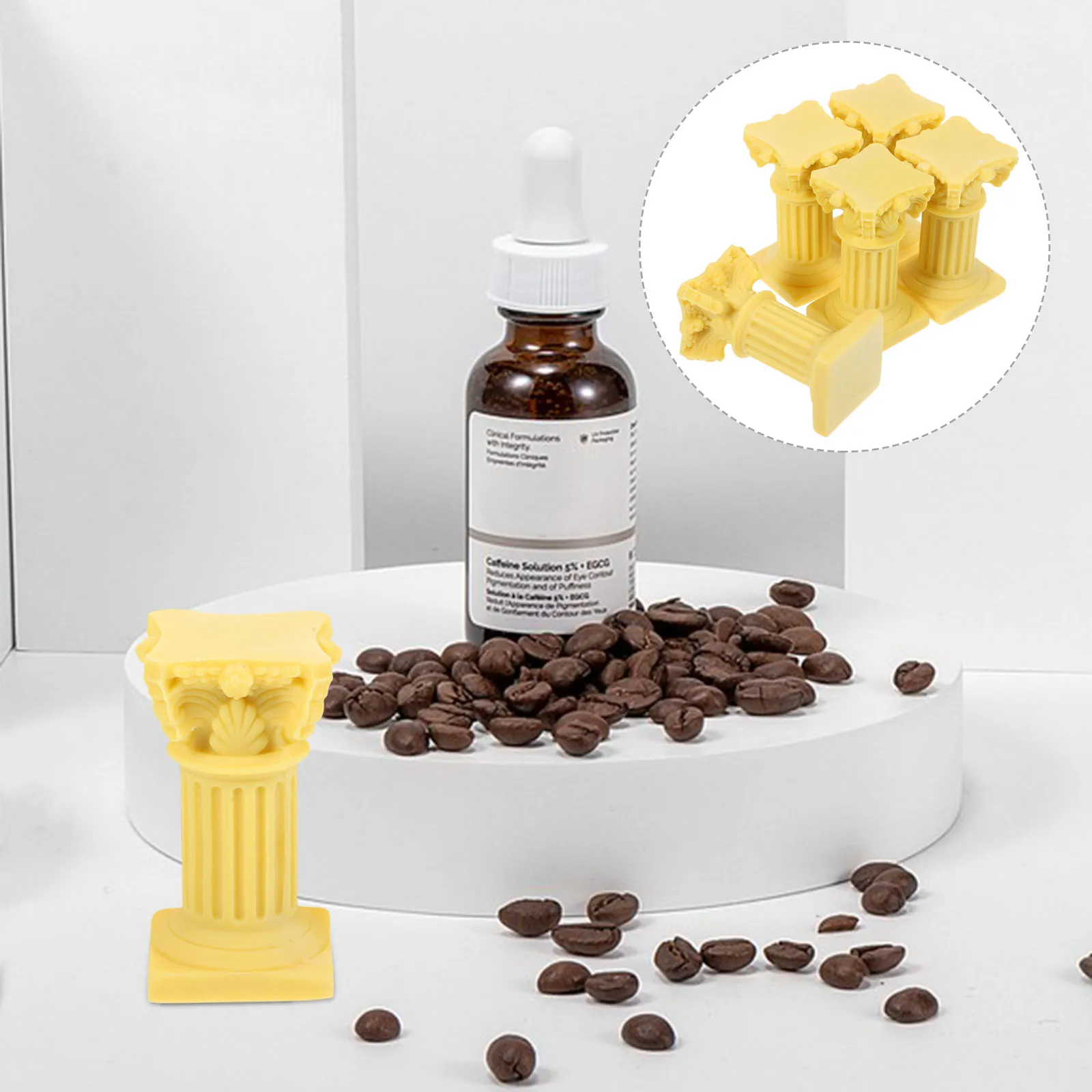 

5Pcs Roman Pillar Decoration Resin Pedestal Elegant Greek Column Stand for Home Garden Wedding Table Holder Scene Decor