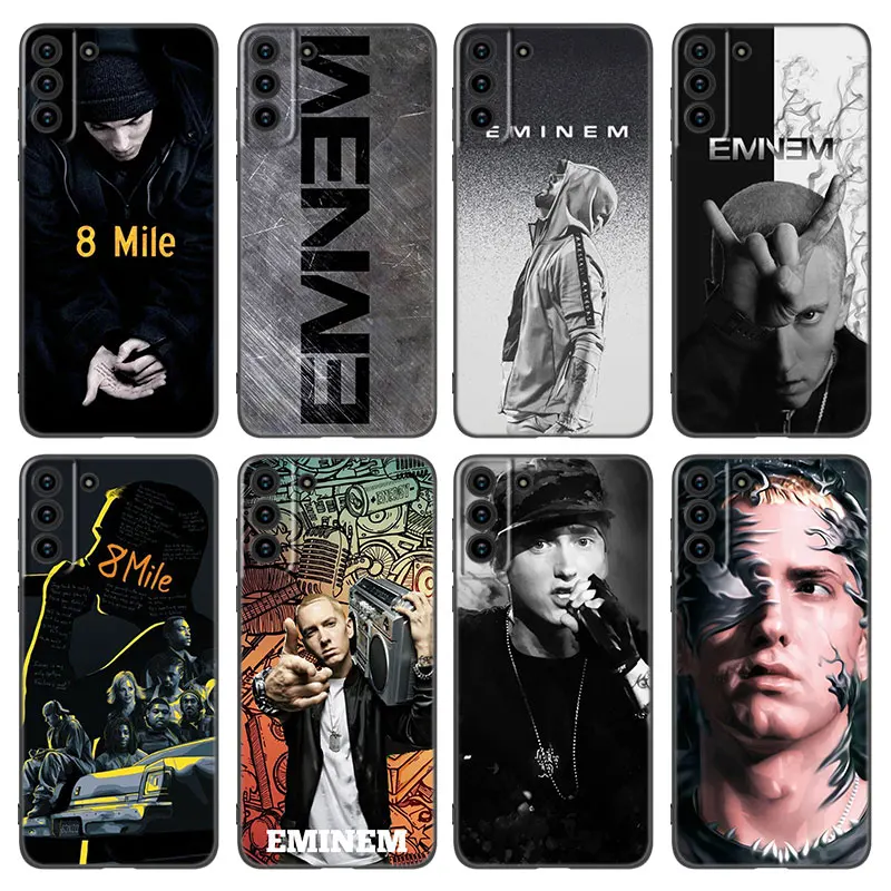 Hot Rapper Eminem Phone Case For Samsung Galaxy S22 S21 S20 Ultra FE S10E S10 Lite S9 S8 Plus S7 Edge Soft TPU Black Cover