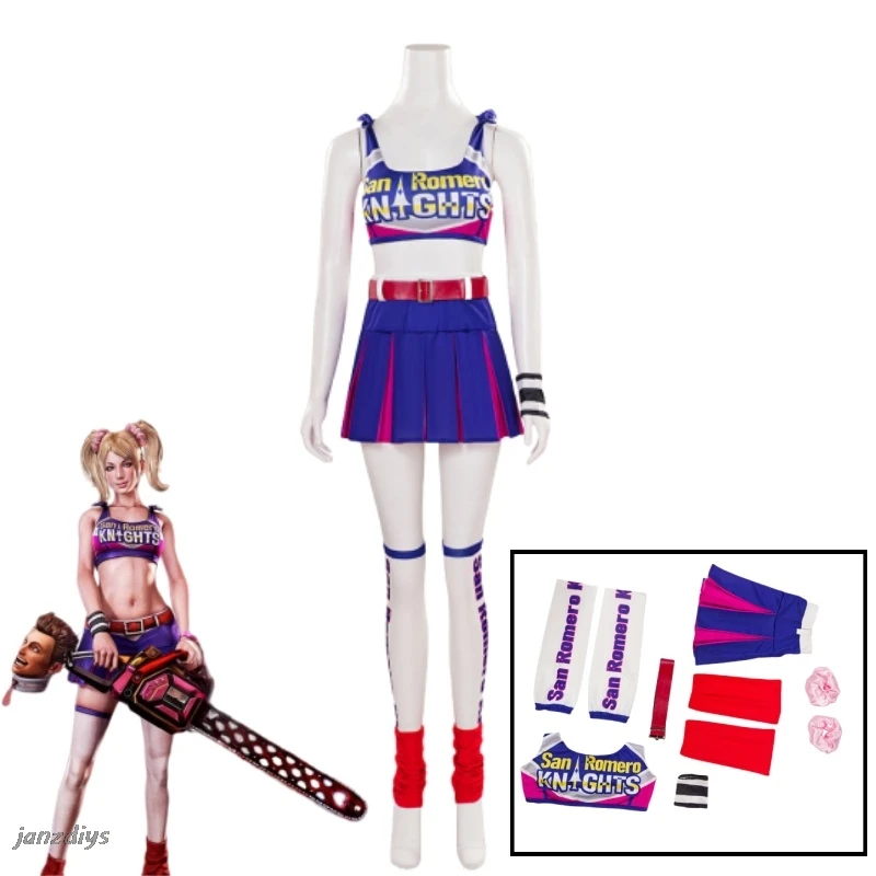 Juliet Starling Cosplay Costume Lolli Pop Chainsaw Anime Game Women Outfit Ladies Halloween Party Role Play Clothing Fashion New