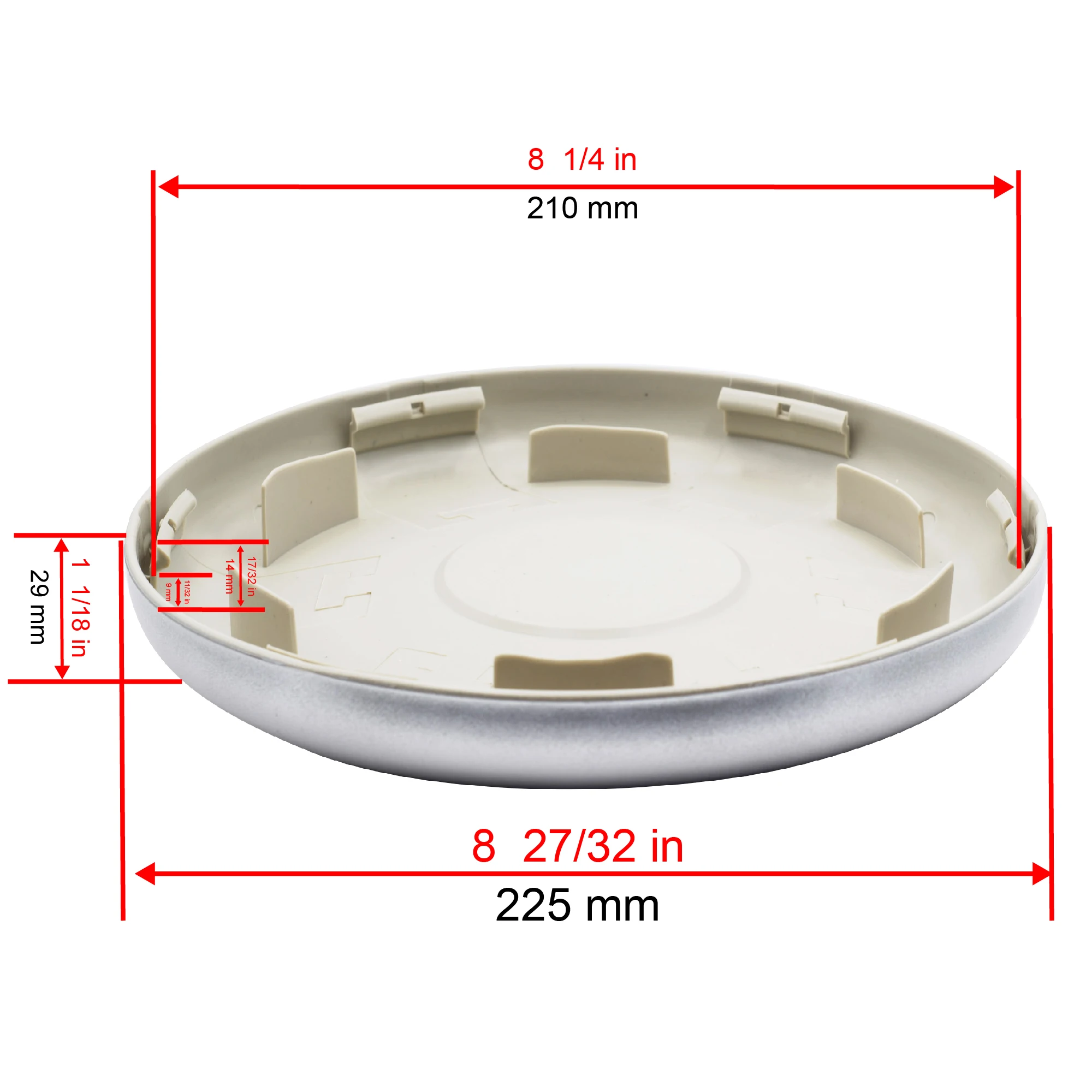 DewFlew 1/4Pcs OD 225mm(8.86in)  ID 210mm(8.27