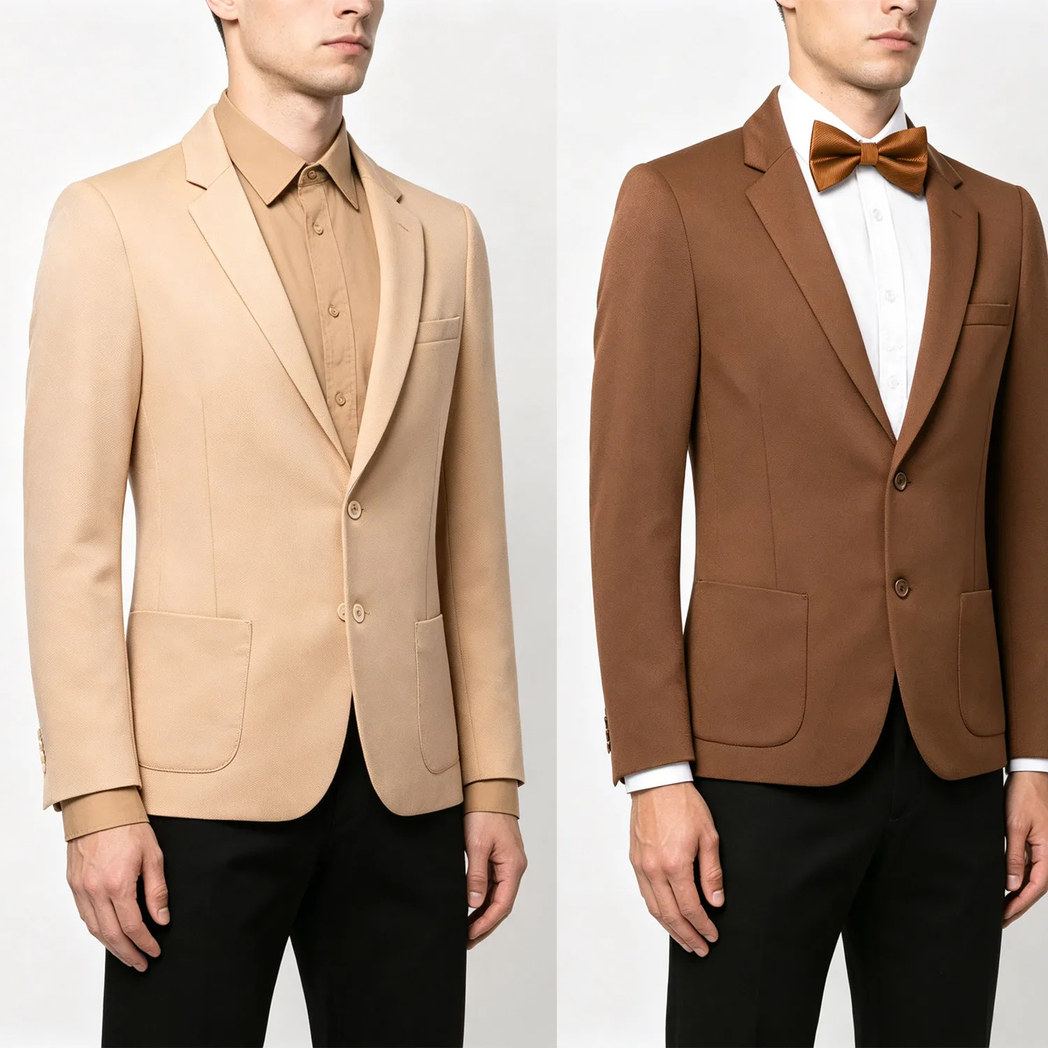 

Men's Formal Classic Causal Single Blazer Without Bowtie, Slim Fit Coat for Office Work, Meetings and Wedding Events