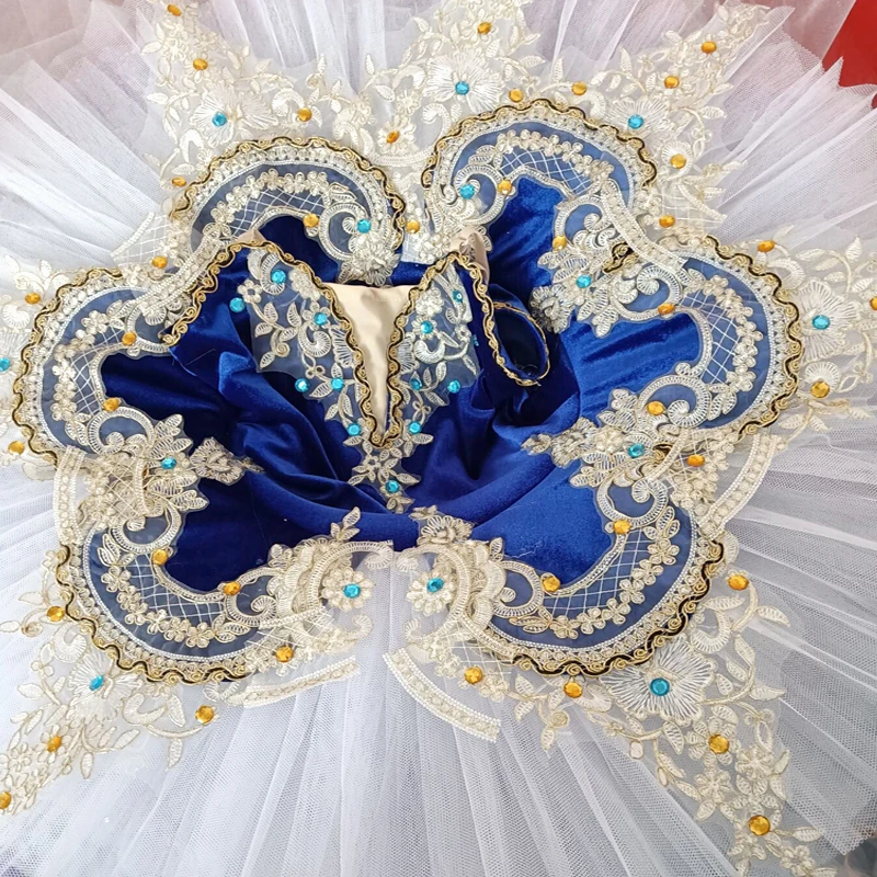 Ballet Tutu Skirt Professional Ballet Tutu Girls Adult Kids Blue Swan Lake Dancing Pancake Ballerina Costumes Ballet Dress Girls