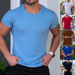 2024 New large-type Men Compression T-shirt men Sporting Skinny Tee Shirt Male Gyms Running T-shirt Fitness Sports men t-shirts