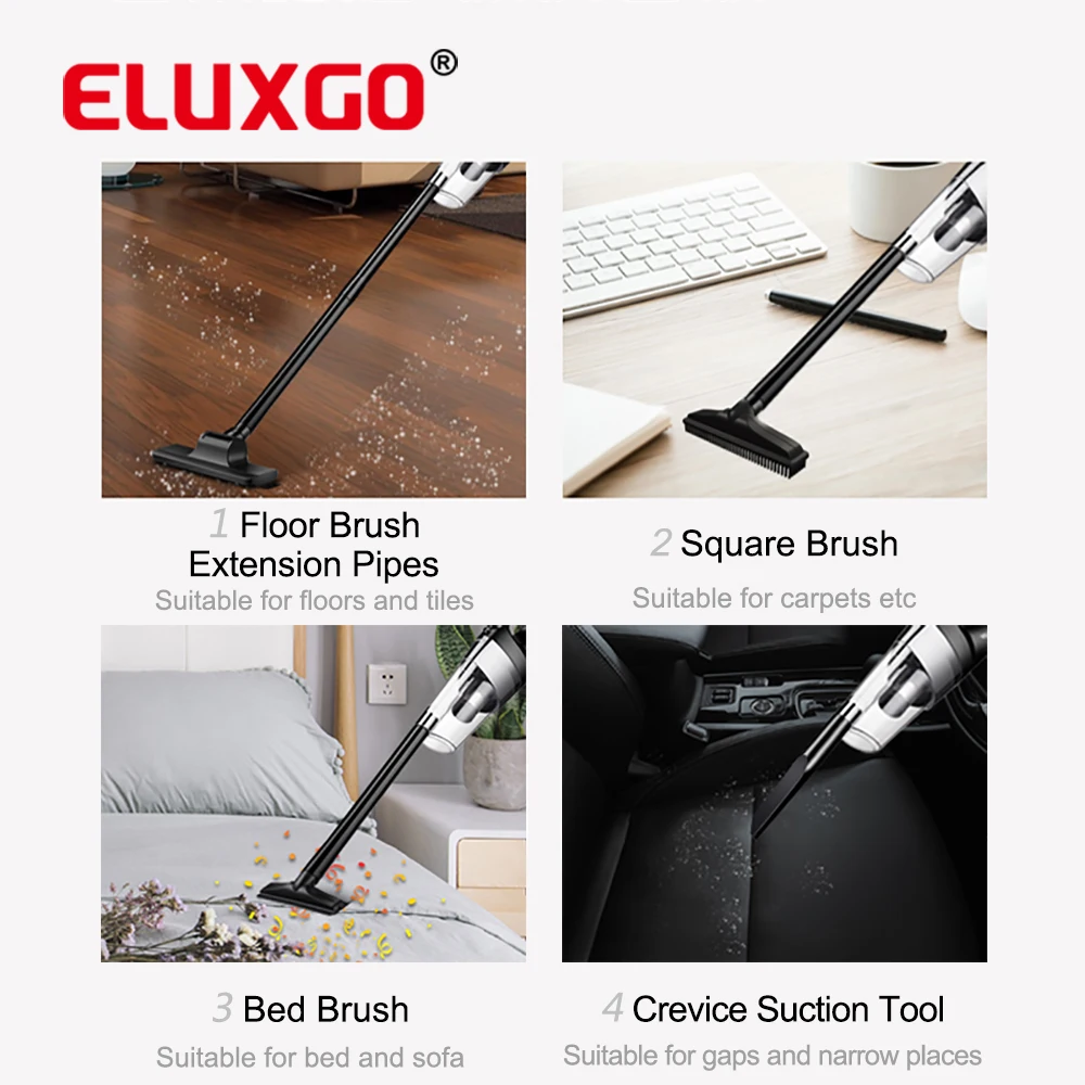 ELUXGO Powerful Handheld Mini Home Appliances Floor Carpet Cleaner Portable Vacuum Cleaner SVC1020