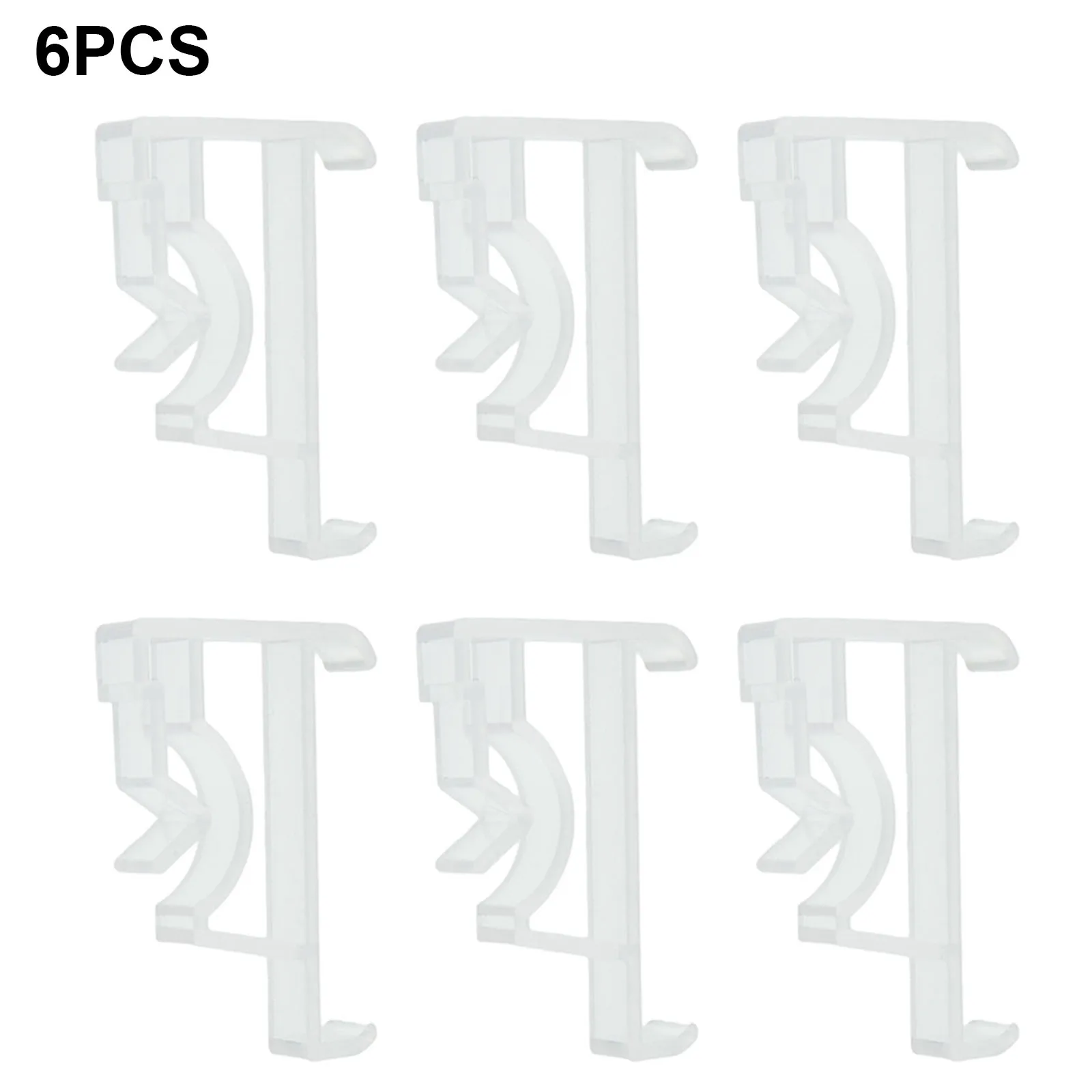 Holder Curtain Clips Rack Accessories Home Living Room Office Plastic Support 6pcs Bathroom Clear For Blind Valance