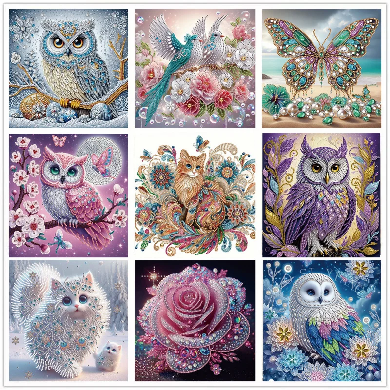 5D على شكل حجر الراين الماس اللوحة DIY الزخرفية الفنية غرفة المعيشة عرض موقف زخرفة الجدار الشنق اليدوية حجر الراين #1