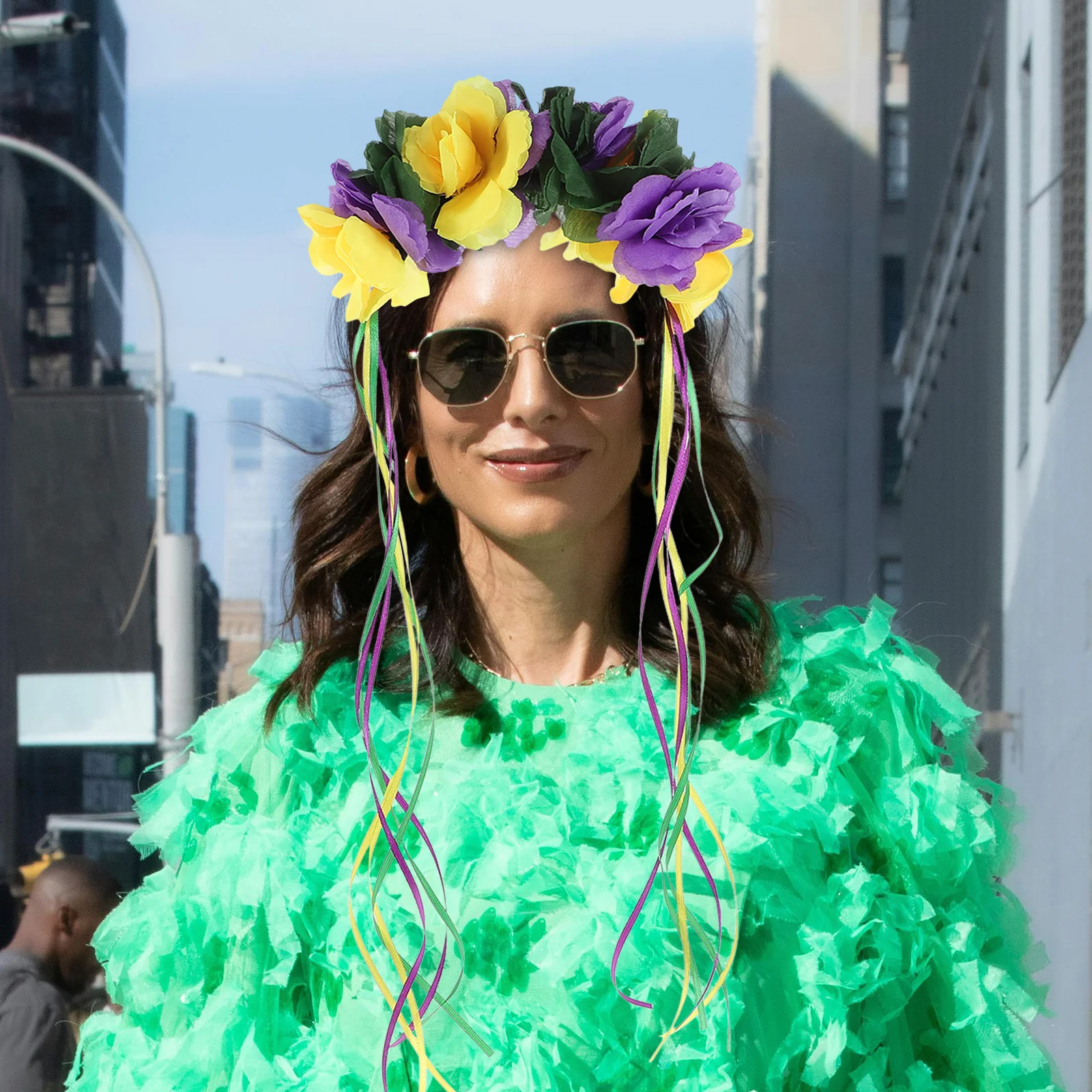 

Carnival Headpiece for Women Bright Flower Headband Party Floral Hair Accessories Decorative Stylish Headdress