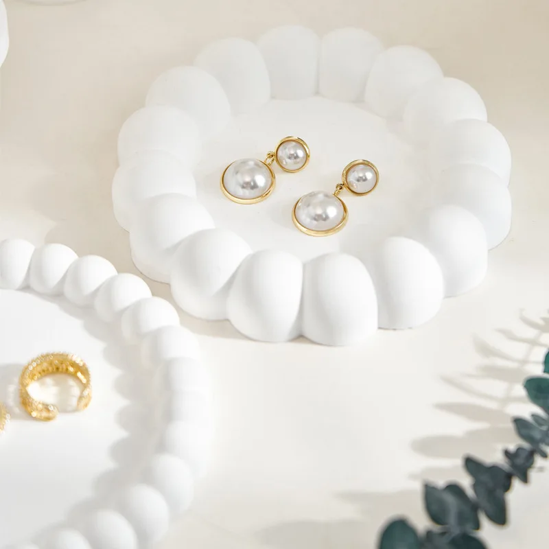 1 Pack Round Silicone Tray Mold, Gypsum Epoxy Coaster Making Molds, Handmade Home Decor Gift Casting Mould