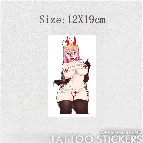 Anime Sexy Powwow Tattoo Stickers Fake Tattoos for Women Waterproof Flower Arm Temporary Tatto Hotwife Art Festival Accessories