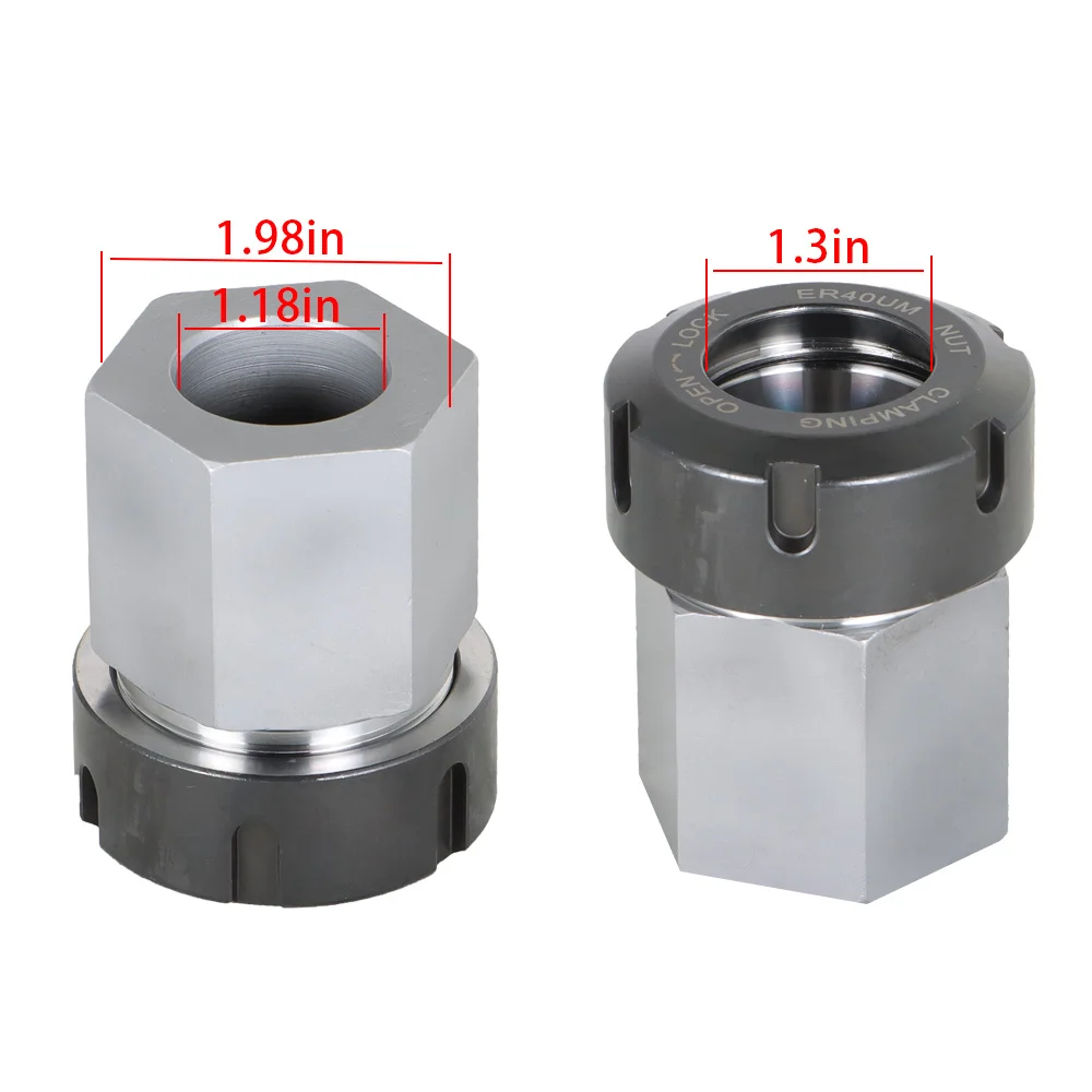 ER-40 Square Collet Block Hex Collet Block Chuck Holder untuk Mesin Bubut CNC Mesin Ukir