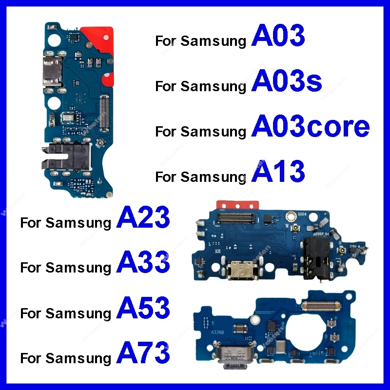 

USB-зарядное устройство, модуль зарядки для Samsung Galaxy A03s A03core A13 A23 A33 A53 A73 4G 5G USB-разъем, плата порта, поддержка быстрой зарядки