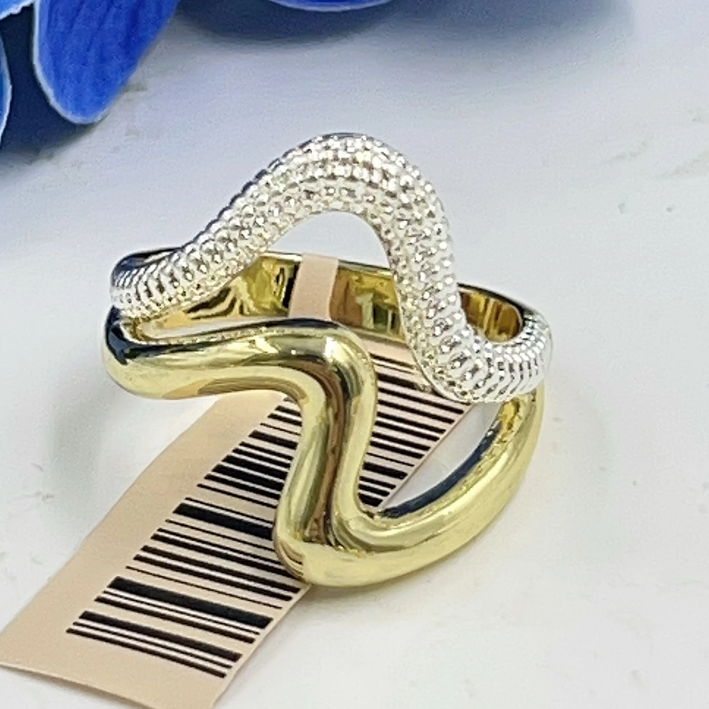 Textured Solid Gold Plated Chunky Statement Rings Abstract Irregular Sculpted Metal Finger Rings Trendy Avant-Garde Jewelry Gift