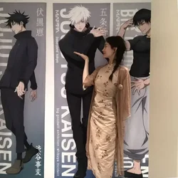New Satoru Gojo Poster Jujutsu Kaisen Room Decoration Poster Wall Stickers Okkotsu Yuta Mahito 200cm high and 60cm wide poster