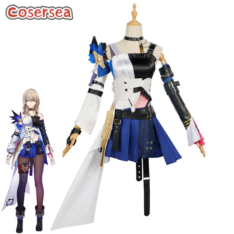 

Cosersea Serval Cosplay Costume Game Honkai: Star Rail Serval Women Dress Cos Costume Halloween Party Outfit Fullset