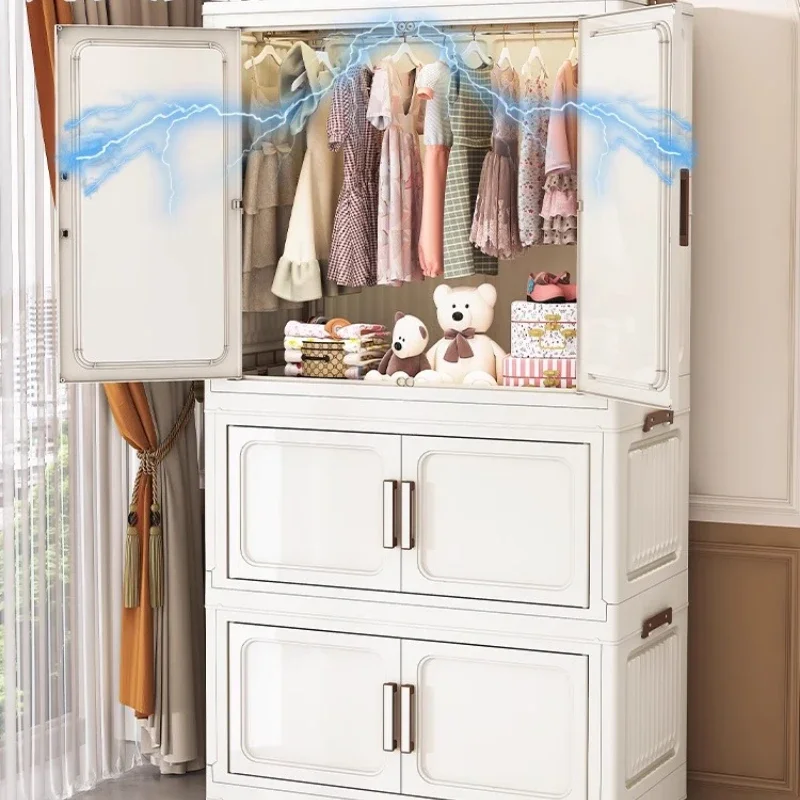 Modular Wearable Wardrobe Simple Display Nordic Minimalist Cabinet Bedroom Living Room Wardrobe Small Clothes Armario Furniture