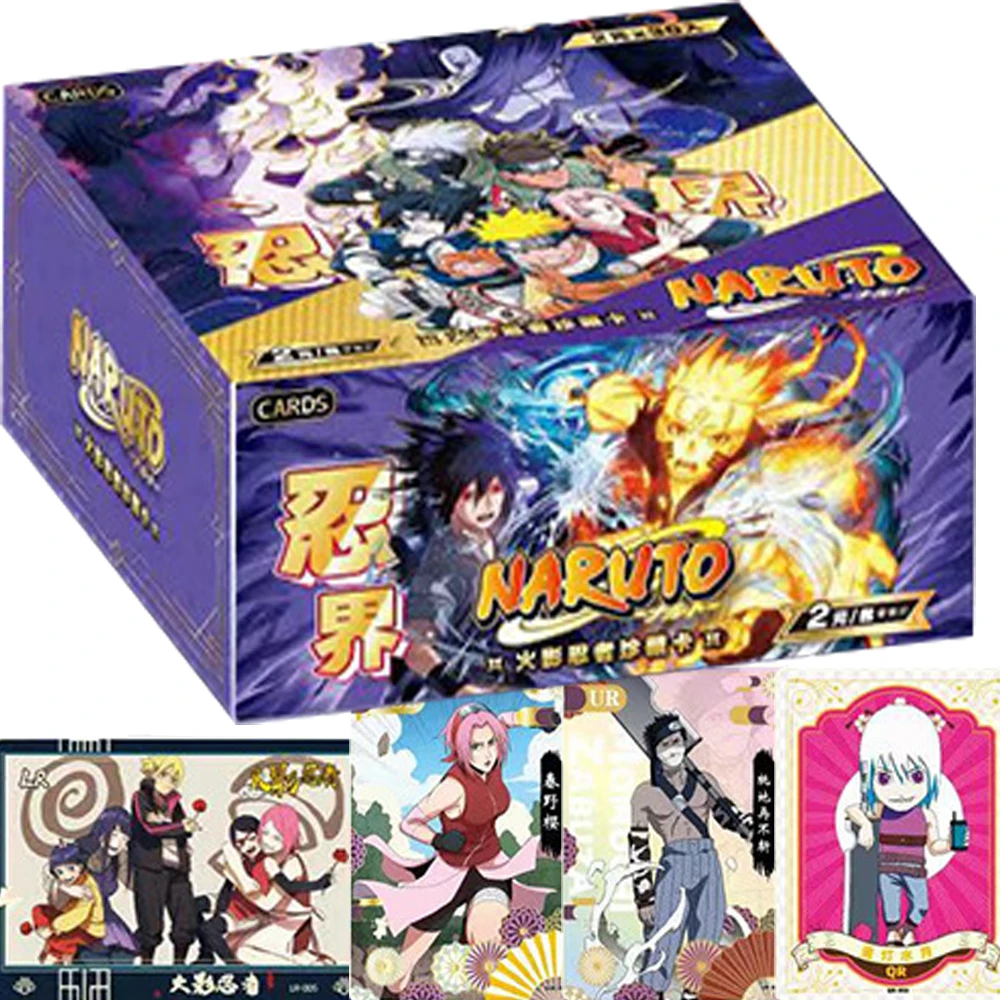 Naruto Collection Cards Hatake Kakashi Uchiha Sasuke Hot Blooded Anime Well-known Figures Cool Skill Cards Toys Christmas Gifts