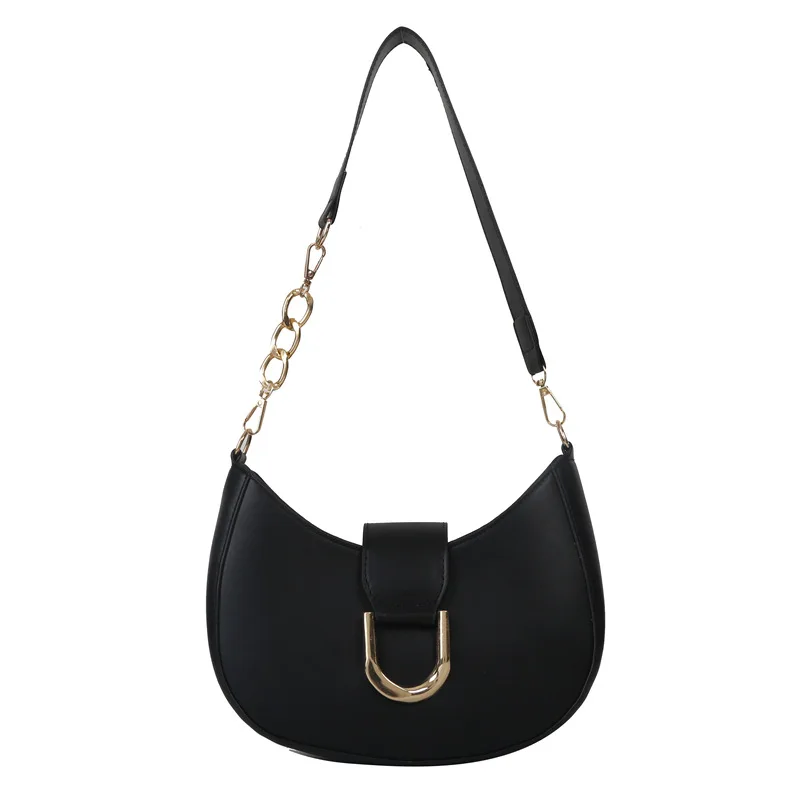 

Faionable Bla Dumpling Bag Women's Crossbody oulder Bag Versatile Casual Sle 2024 New Arrival Ele Small Bag
