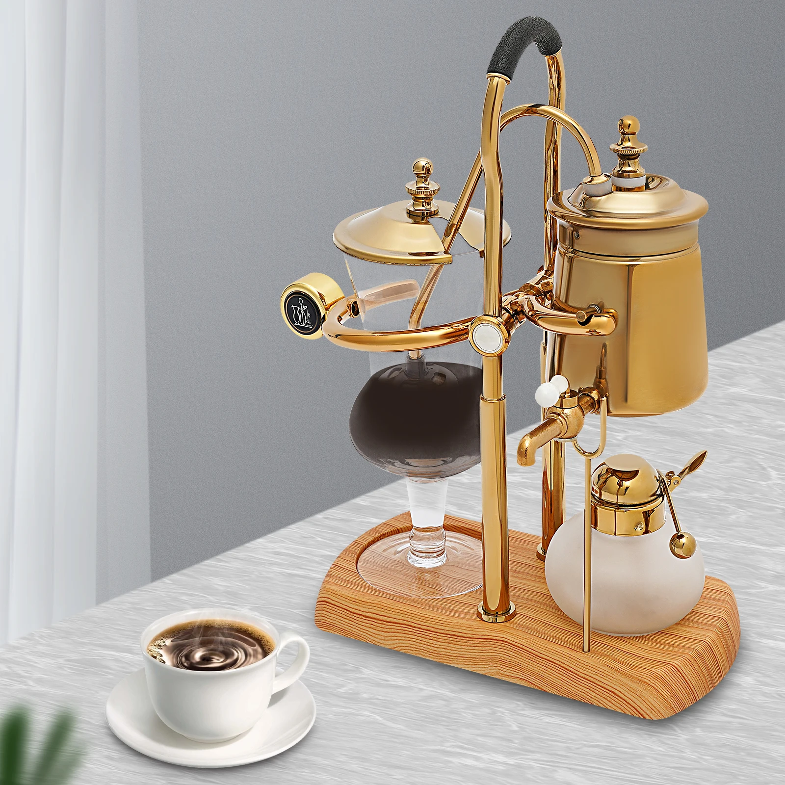 Kaffeekanne im Retro-Stil, Balance-Siphon-Kaffeemaschine, 400 ml, Schwerkraft-Kaffeemaschine für die persönliche Küche oder das Kaffee brauen