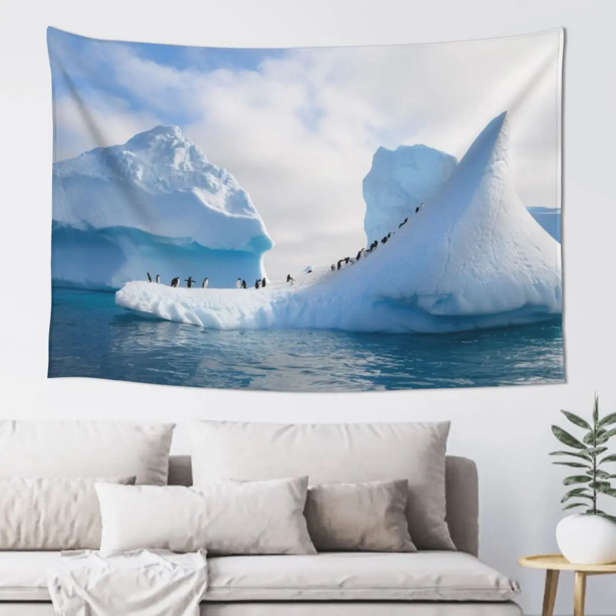 Penguin Iceberg Antarctica Tapestry Carpet Wall Wall Decoration Room Decoration Korean Style Tapestry