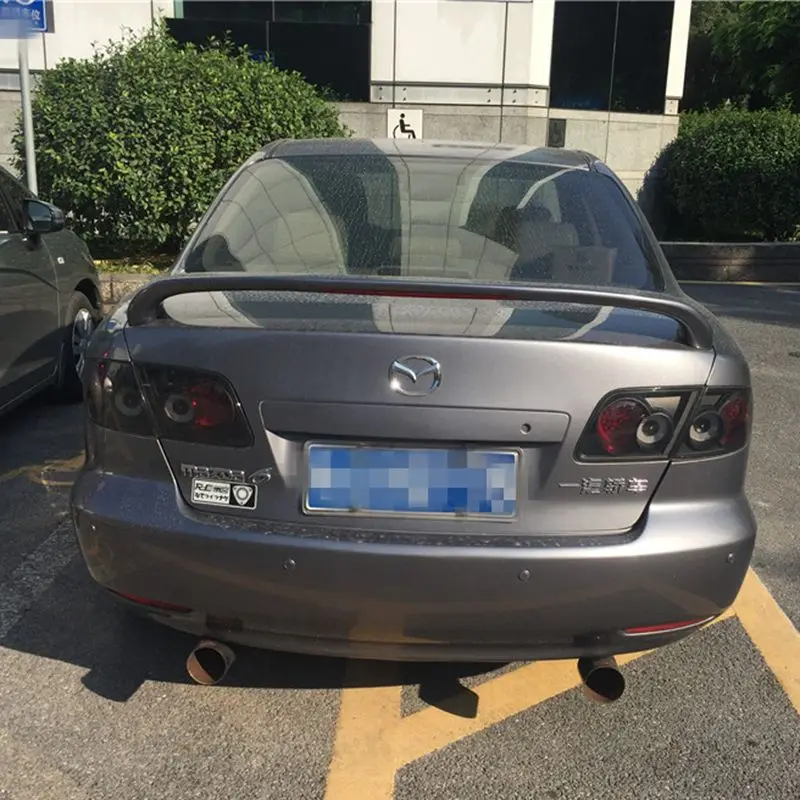 For Mazda 6 Spoiler 2003-2013 Spoiler High Quality ABS Material Car Rear Wing Primer Color Rear Wing Spoiler With Led Light