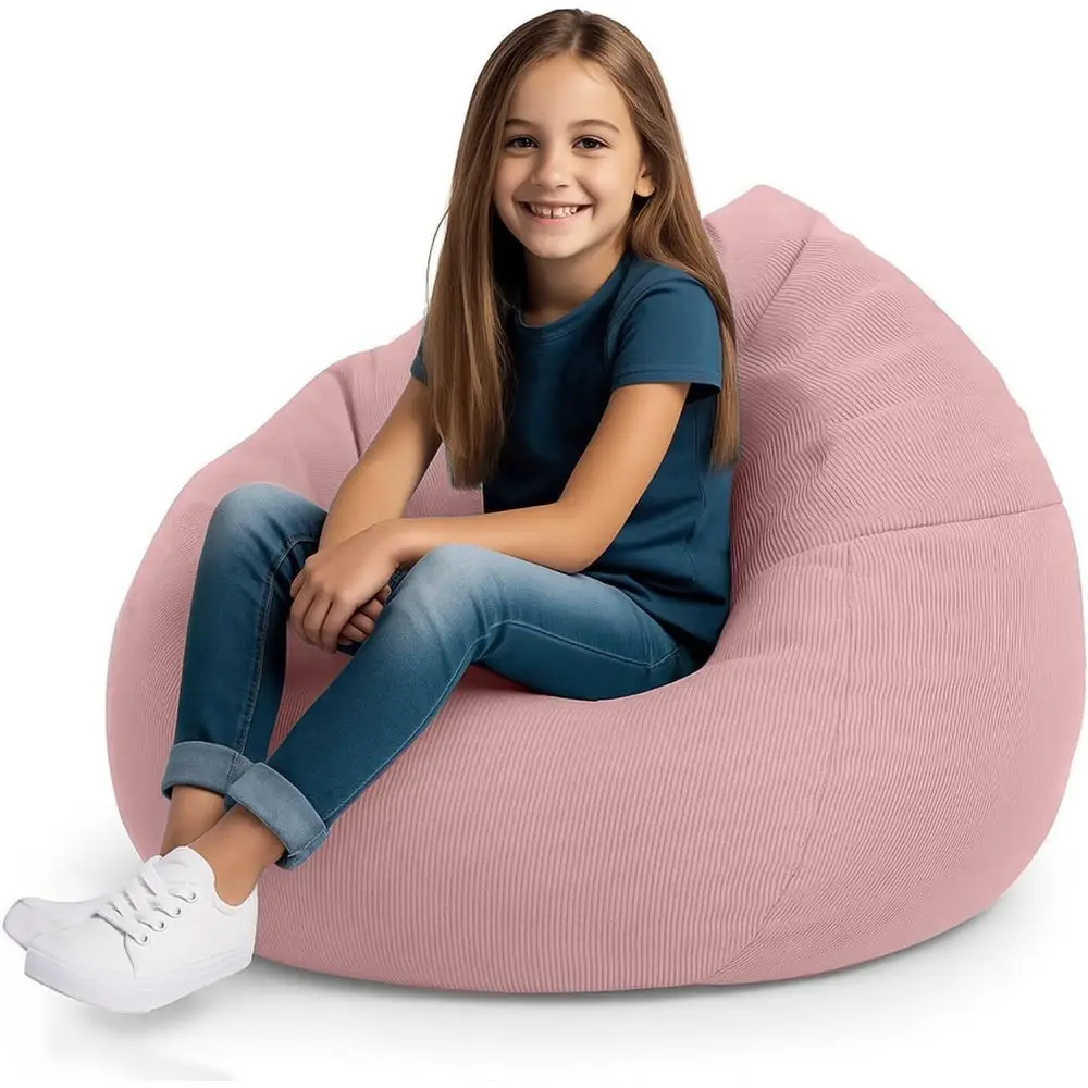 

Stuffed Animal Bean Bag Storage Chair Cover for Kids Teens Adults (No Filler) Soft Washable Premium Corduroy Organizing Plush To