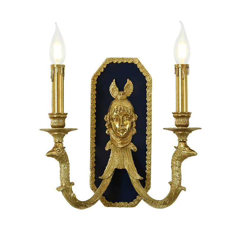 

French style, all copper wall lamp, court, French style, living room and dining