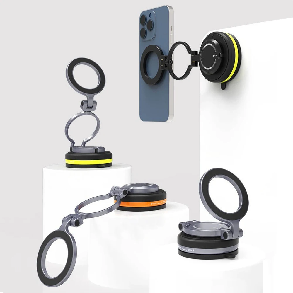 Actualizado 360 °   Soporte magnético para teléfono al vacío Nano Gel, soporte para teléfono de coche para soporte de teléfono con ventosa Magsafe para coche/iPhone