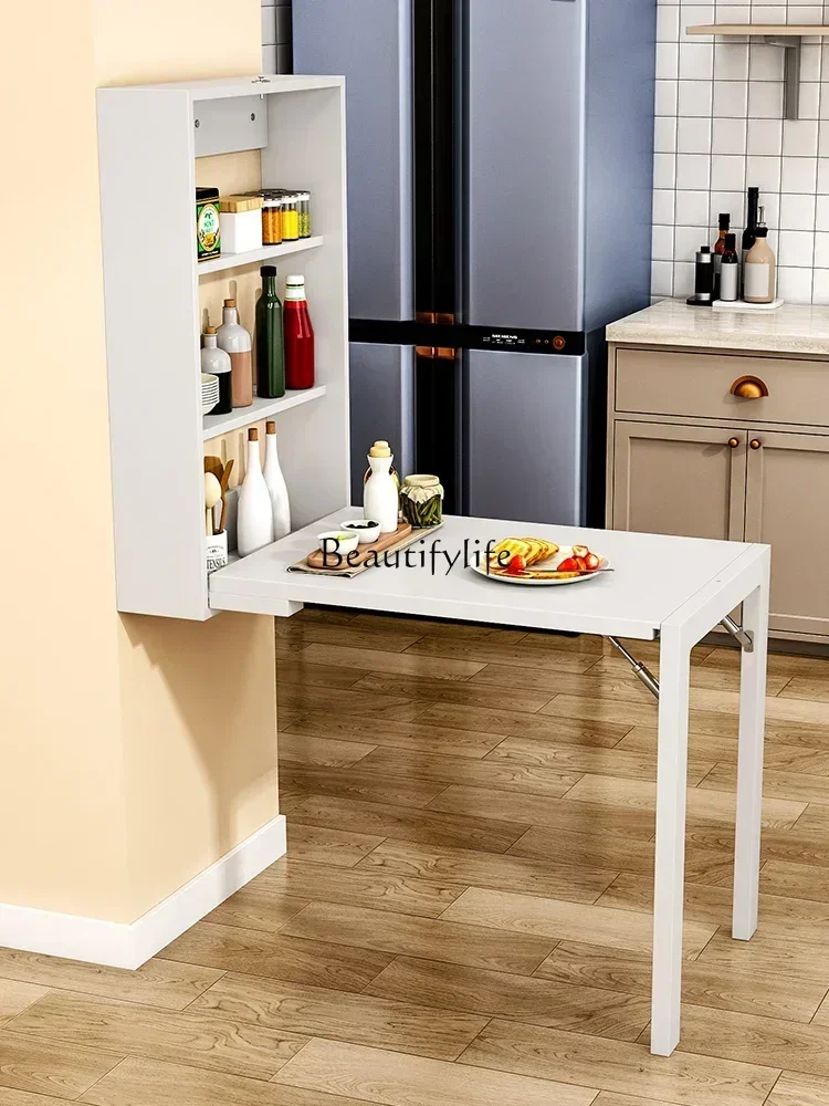 

yj15 Folding table dining table Household small apartment Multifunctional that does not take up space Invisible foldable