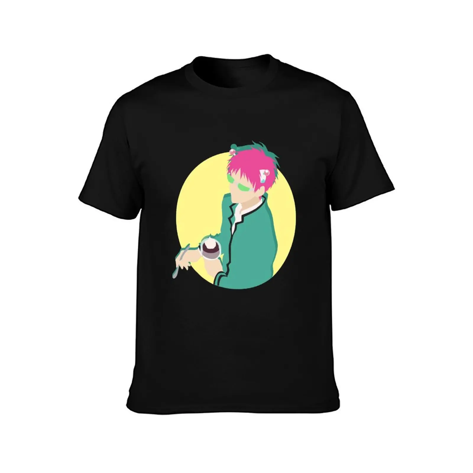 Saiki K T-Shirt Summer Casual Cotton Tee Oversized Streetwear Tops Vintage Graphic Print Loose Fit Short Sleeve 100% Cotton