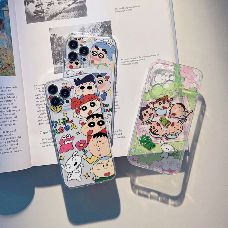 Cute Crayons Shin-chans Phone Case For Samsung Galaxy A16 A15 A35 A05 A55 A54 A07 A06 A24 A14 A34 A24 A25 A53 A23 A52 A03 Cover