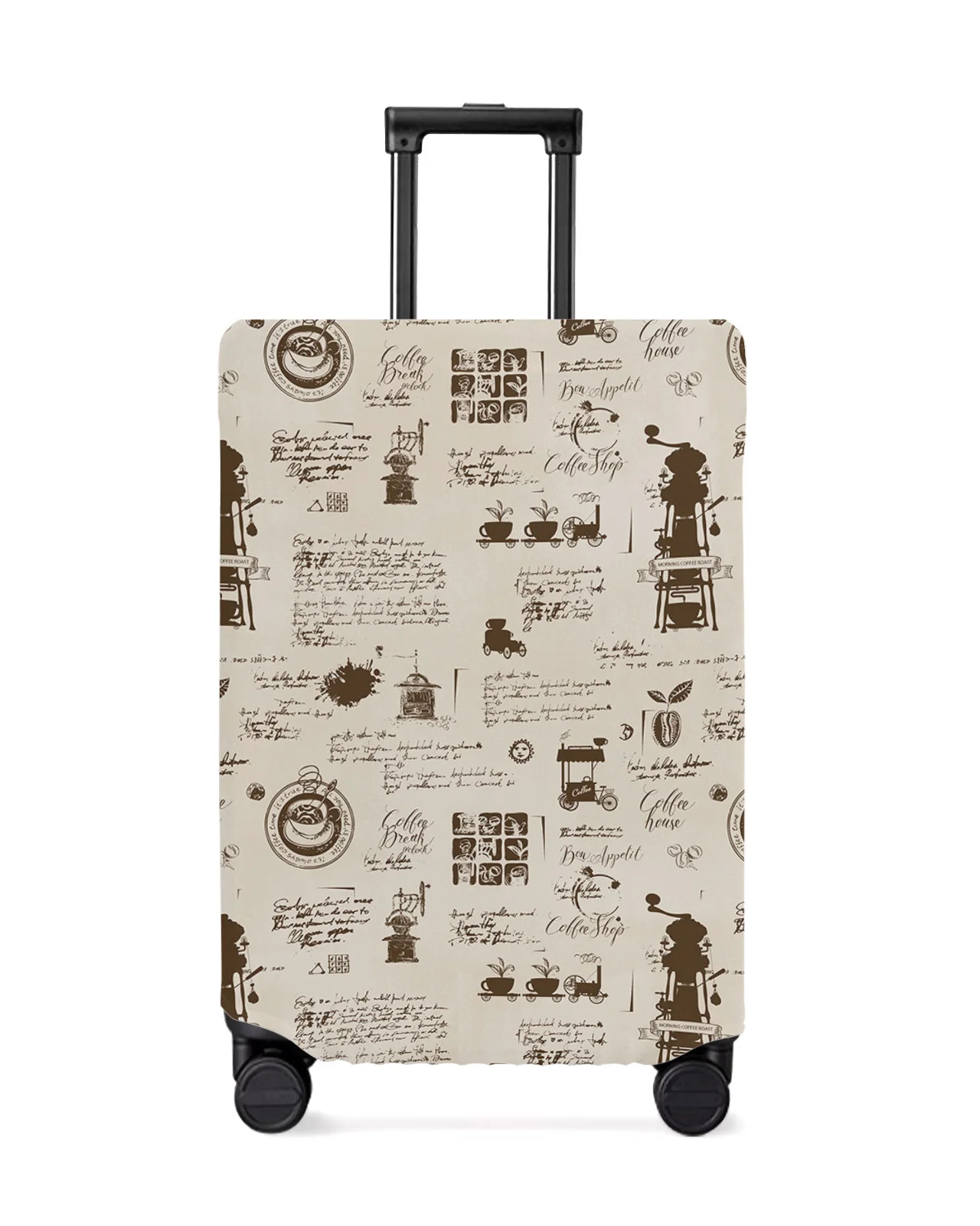 Juste de bagage de style rétro pour moulin à café, protection de valise commandée, housse anti-poussière pour bagages, valise de voyage, 18 "-32"