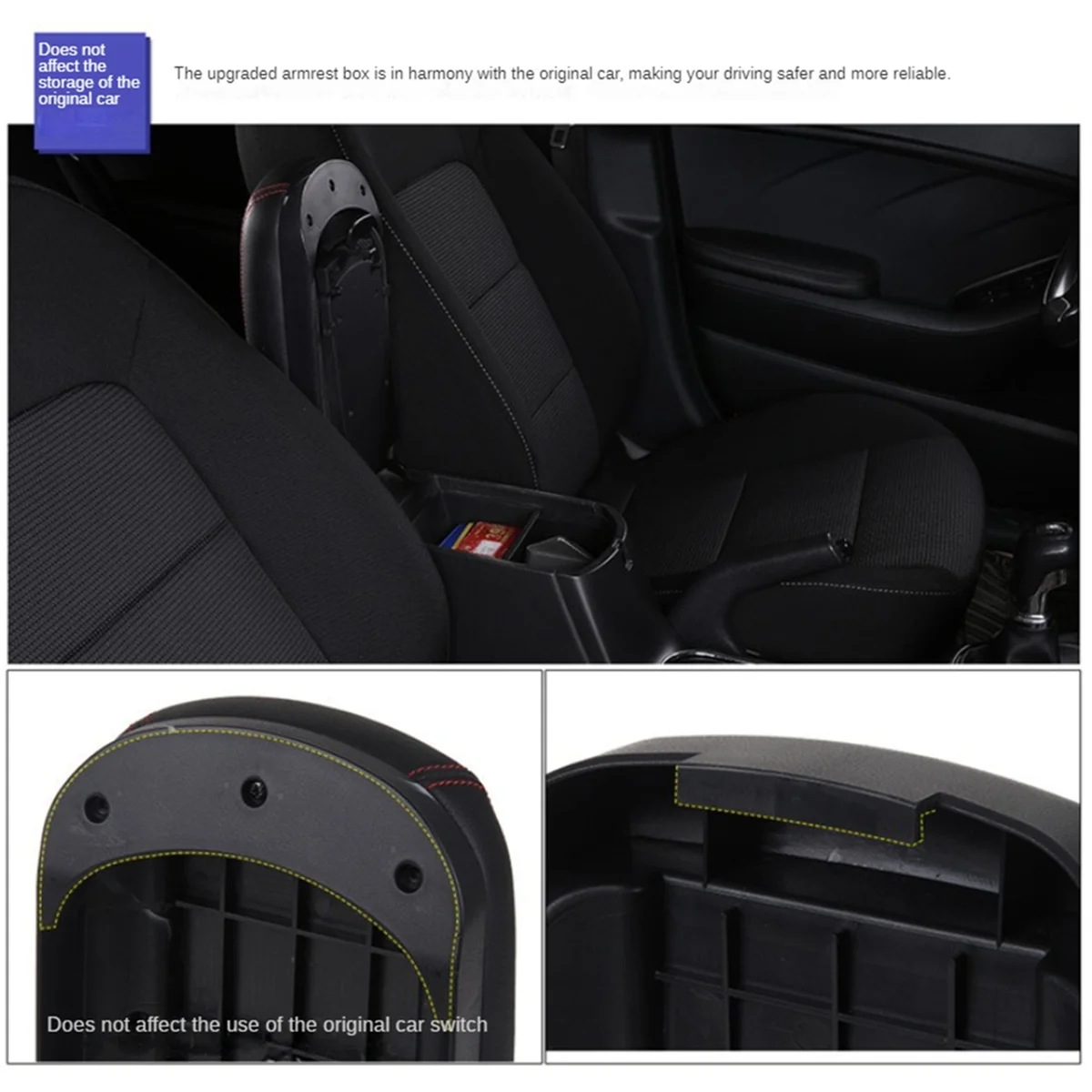 Center Console Armrest Box Lengthen Pad Box Protection Cover for 2019-2022 Interior Accessories